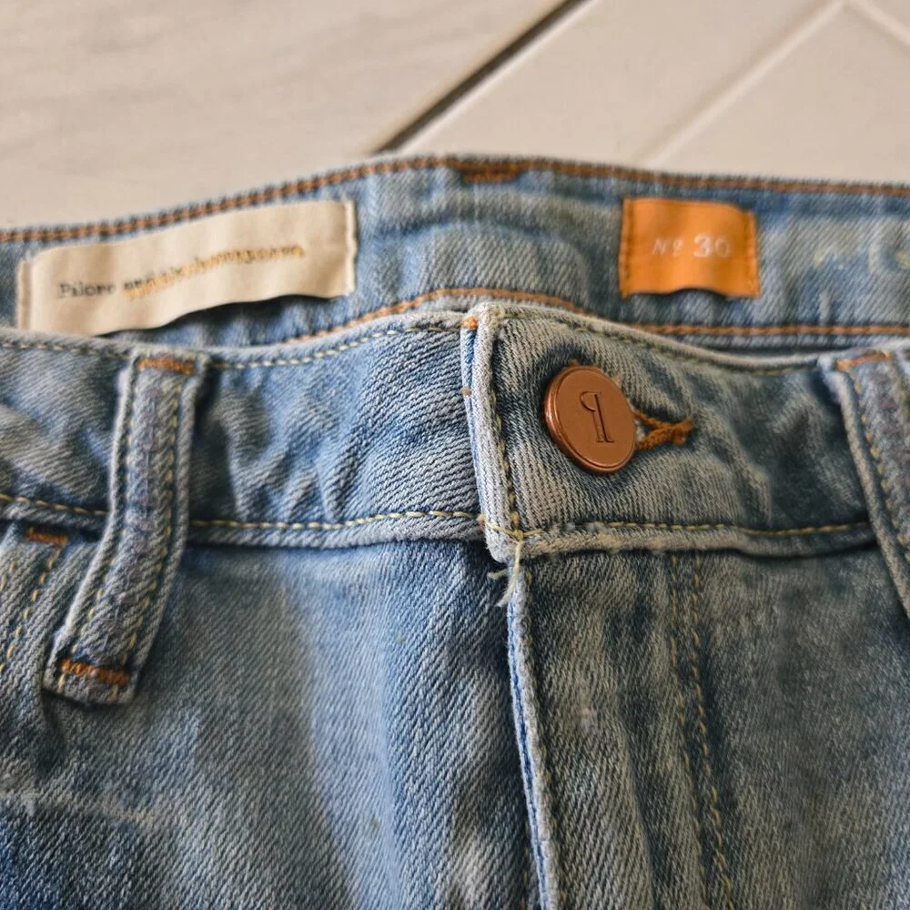 Pilcro and the Letterpress Anthropologie Jean Shorts Light Blue 30 - Picture 2 of 4